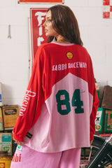 Mermaid Racing Long Sleeve Tee - Pink