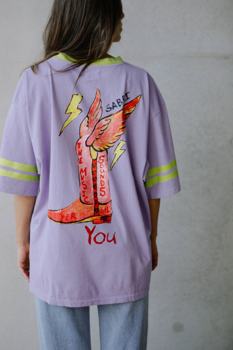 The Born Original Tee - Chartreuse & Lilac