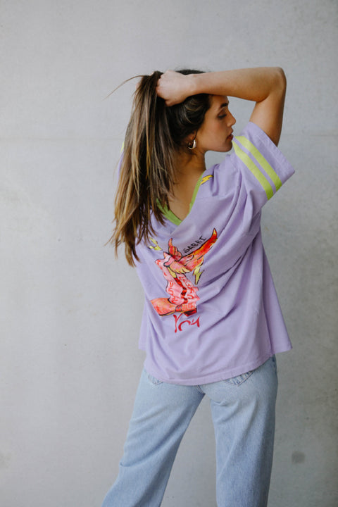 The Born Original Tee - Chartreuse & Lilac