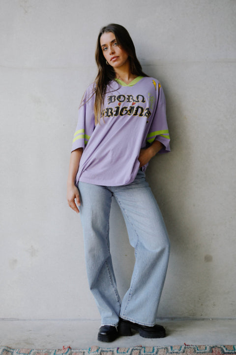 The Born Original Tee - Chartreuse & Lilac
