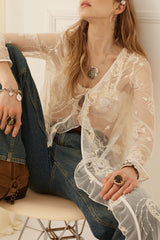 Mooncharm Mesh Duster - Vintage Cream Cream