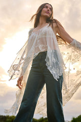Mooncharm Mesh Duster - Vintage Cream Cream