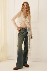 Mooncharm Mesh Duster - Vintage Cream Cream