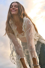 Mooncharm Mesh Duster - Vintage Cream Cream