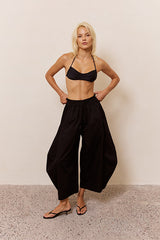 Super Barrel Pants - Black Cotton Poplin