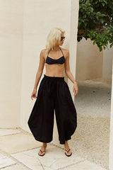 Super Barrel Pants - Black Cotton Poplin