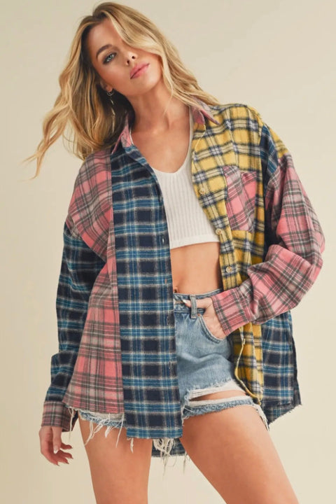 Nella Flannel Shirt - Festival Patchwork