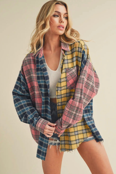 Nella Flannel Shirt - Festival Patchwork