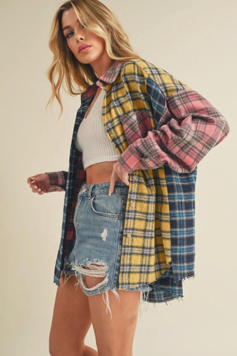 Nella Flannel Shirt - Festival Patchwork