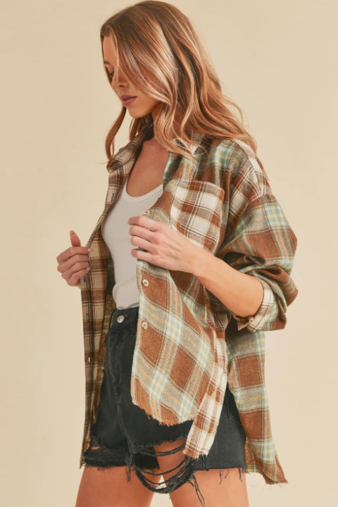 Noelle Flannel Shirt - Rustwood Plaid