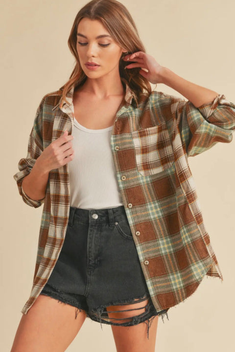 Noelle Flannel Shirt - Rustwood Plaid