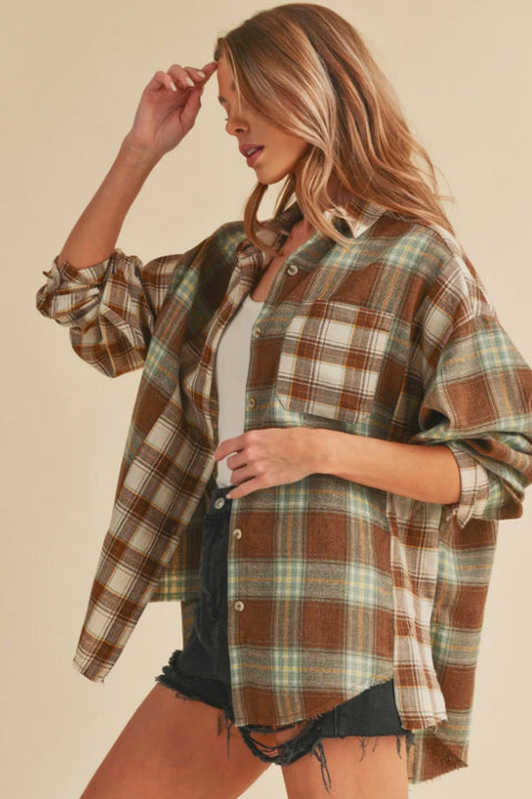 Noelle Flannel Shirt - Rustwood Plaid