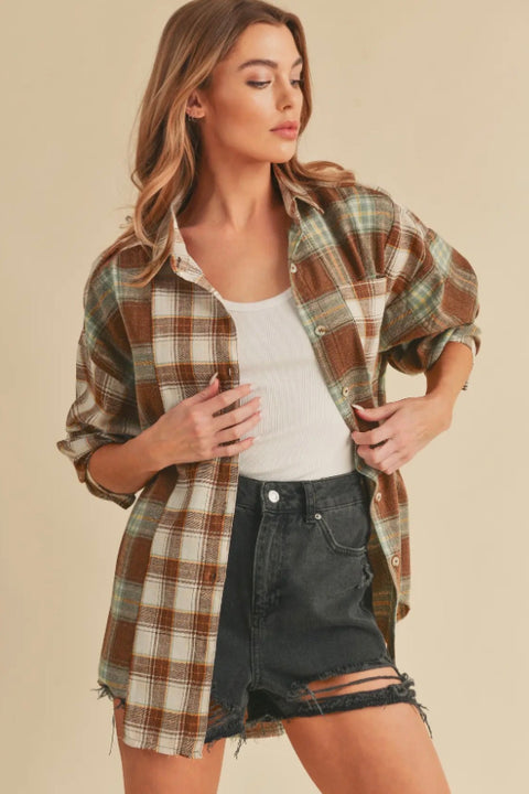 Noelle Flannel Shirt - Rustwood Plaid
