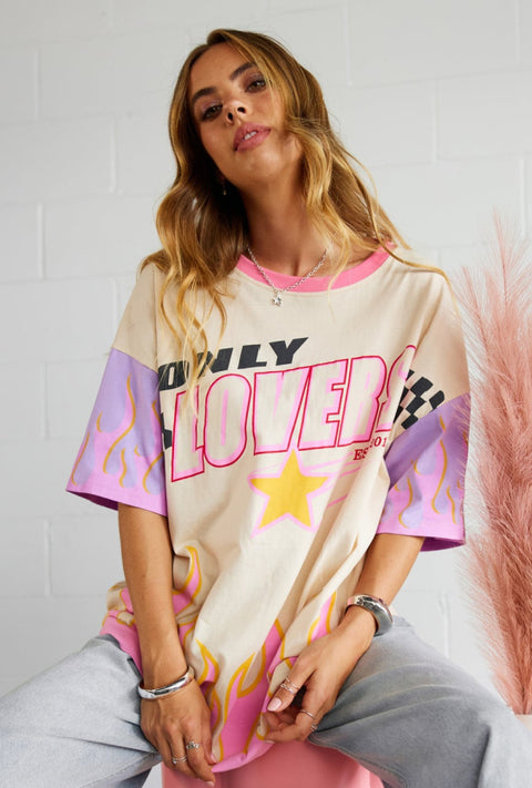 Moto Tee in Cream