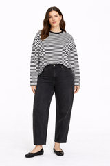 Bloom Long Sleeve Top - Onyx Stripe