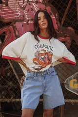 The Cowgirl Outlaw Tee - White