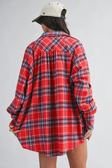 The Oversized Flannel Shirt - Redwood