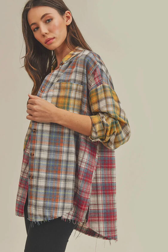 Noelle Flannel Shirt - Harvest Patchwork