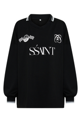 Polo Collar Long sleeve - Black