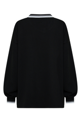 Polo Collar Long sleeve - Black