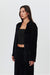 Jodi Silk Velvet Shirt Jacket - Noir
