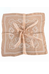 Paisley Satin Bandana - Beige