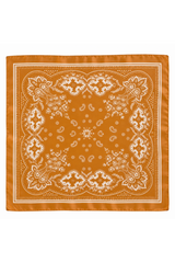 Paisley Satin Bandana - Gold