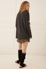 Pajarito Long Sleeve Tee - Charcoal Grey