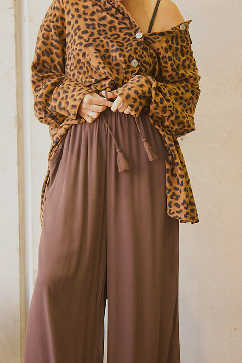 Safari Paperbag Pant - Choc Fujiette