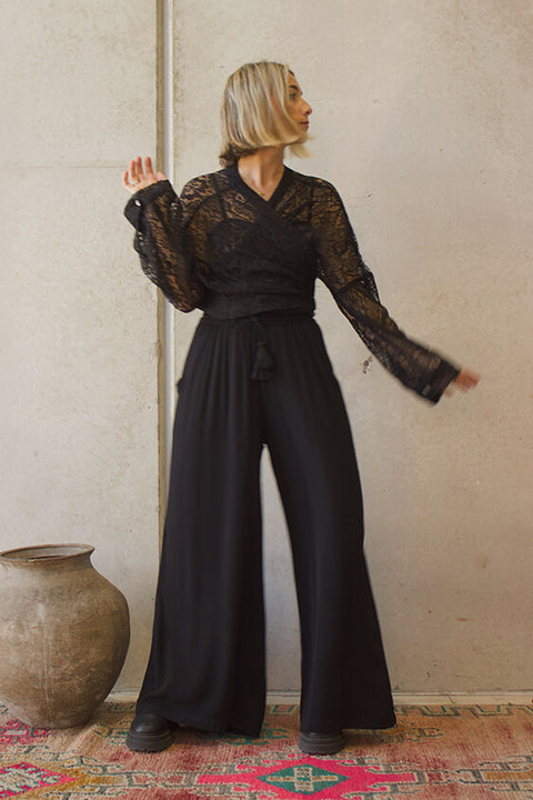 Safari Paperbag Pant - Black