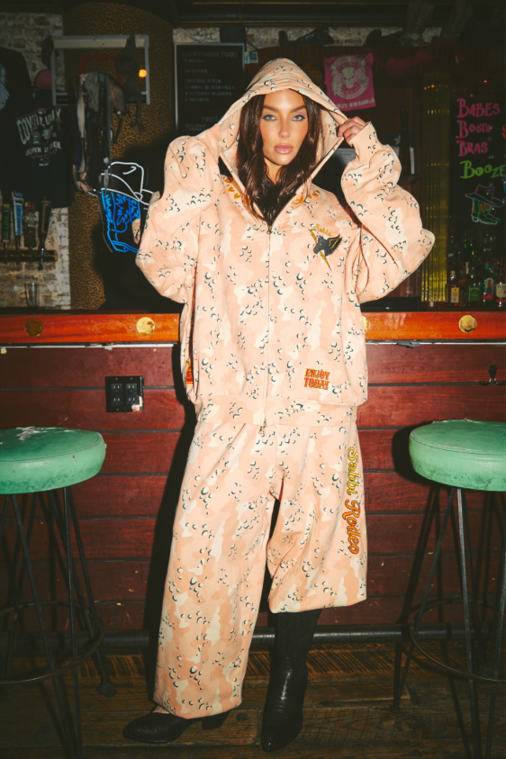 Be-Youtiful wide Leg Sweat Pants - Pink Camo