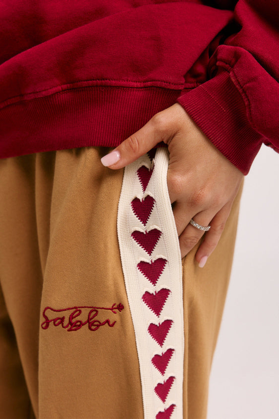 The Raving Hearts Pants - Camel