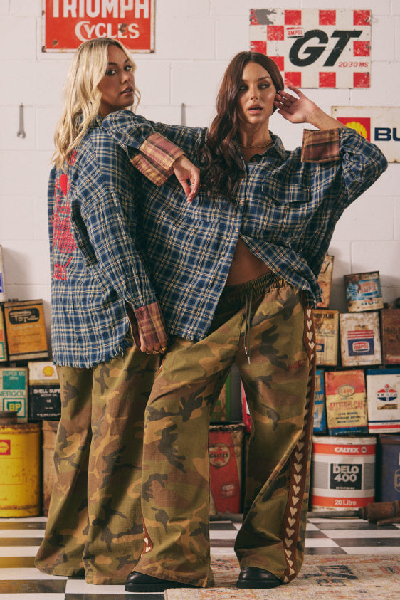 The Raving Hearts Pants - Drill Camo