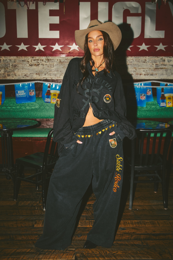 Be-Youtiful Wide Leg Sweat Pants - Black