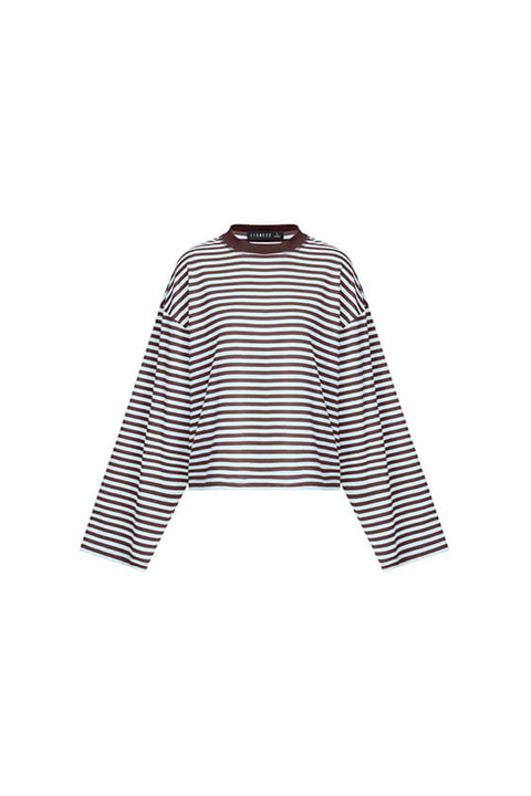 Bloom Long Sleeve Top - Chocolate Sea Stripe