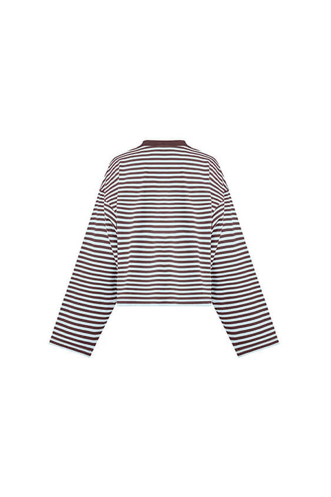 Bloom Long Sleeve Top - Chocolate Sea Stripe