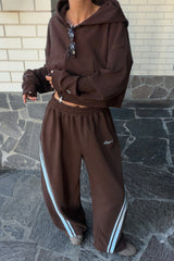 SSAINT Barrel Trackpant Choc/Baby Blue