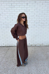 SSAINT Barrel Trackpant Choc/Baby Blue
