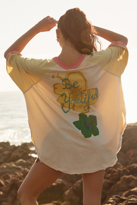 The Long Time No Sea Raglan Tee - Mustard