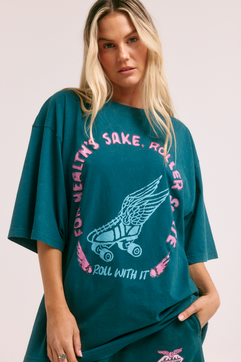 Skate Don't Hate Tee - Teal