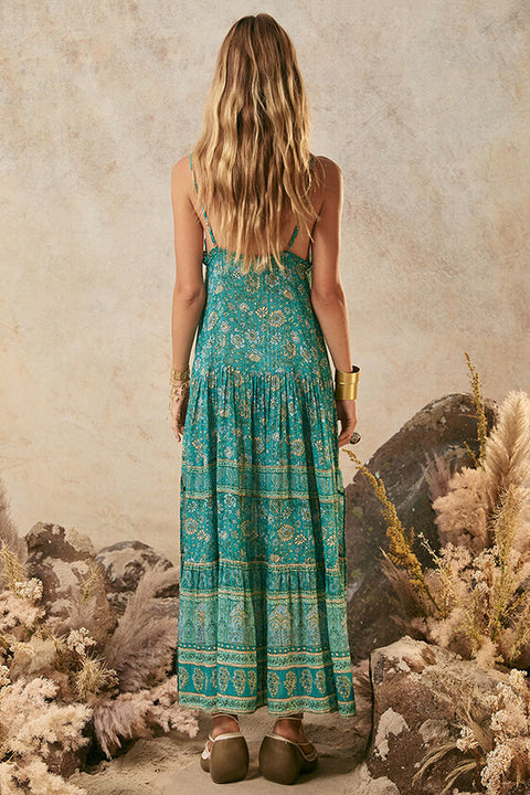 Elysian Strappy Maxi Dress - Jade
