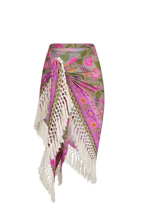 Goldie Tassel Sarong - Desert Rose