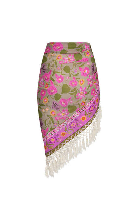 Goldie Tassel Sarong - Desert Rose