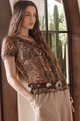 Clandestine Suede Belt - Chocolate Brown