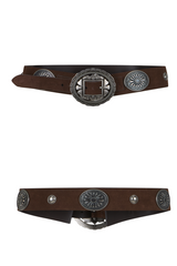 Clandestine Suede Belt - Chocolate Brown