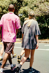 No Vacancy Tee- Charcoal Acid Wash