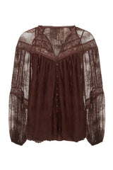 Teodora Lace Blouse - Fudge