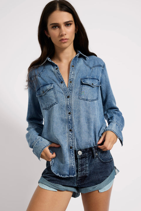 Tencel Western Shirt - Blue