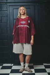 The Very Oversized Be a Kind Human Tee - Burgundy
