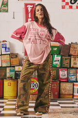 The Tattoo and Roses Tee - Pink